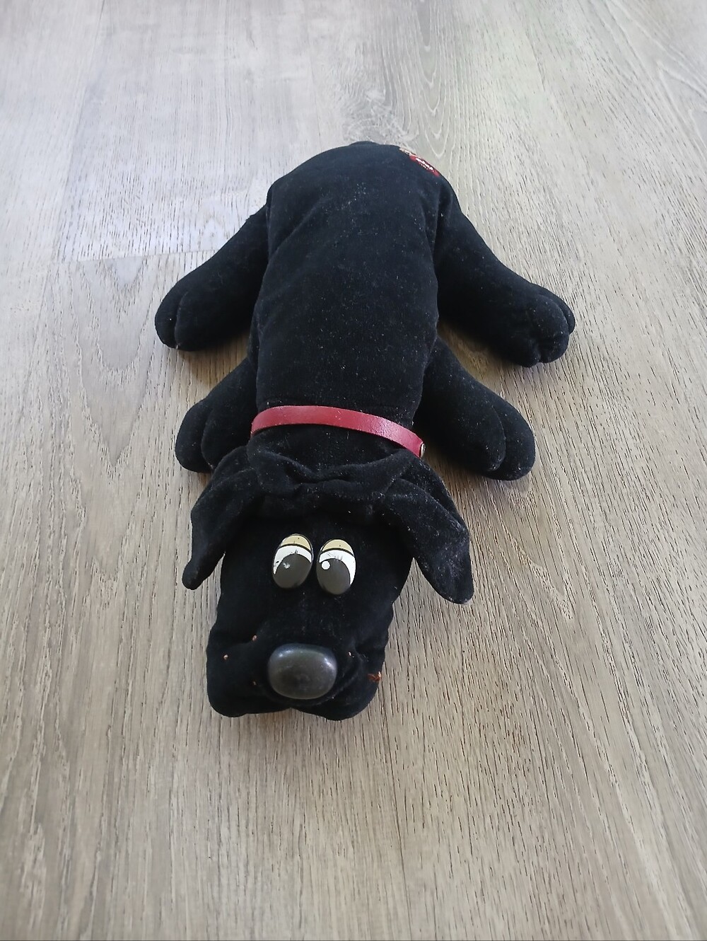 Pound puppy  Plush Dog Toy with Red Collar - Pet Dog Plush